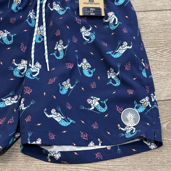 Chubbies Swim Trunks Triton of the Seas 5.5" Inseam Swim Shorts Small Summer - Picture 2 of 5